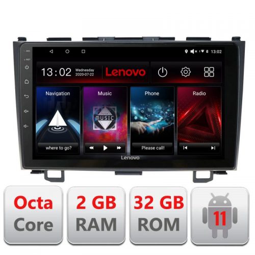 VPX Navigatie dedicata Lenovo Honda CR-V 2006-2012 D-009, Octacore Qualcomm, 2Gb RAM, 32Gb Hdd, 4G, Qled, DSP, Carplay, Bluetooth