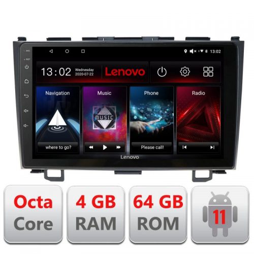 VPX Navigatie dedicata Lenovo Honda CR-V 2006-2012 L-009, Octacore Qualcomm, 4Gb RAM, 64Gb Hdd, 4G, Qled, DSP, Carplay, Bluetooth