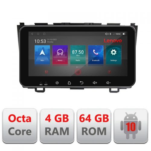 VPX Navigatie dedicata Lenovo Honda CR-V I-009 4+64, Ecran QLED 10.33″, Octacore, 4Gb RAM, 64Gb Memorie, 4G, 360, DSP, Carplay,Bluetooth
