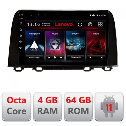 VPX Navigatie dedicata Lenovo Honda CRV 2016-2022 L-CRV19, Octacore Qualcomm, 4Gb RAM, 64Gb Hdd, 4G, Qled, DSP, Carplay, Bluetooth