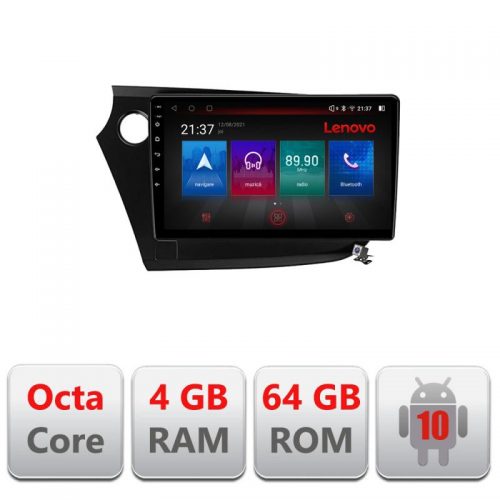VPX Navigatie dedicata Lenovo Honda Insight 2009-2014 E-insight, Octacore, 4Gb RAM, 64Gb Hdd, 4G, Qled, 360, DSP, Carplay,Bluetooth