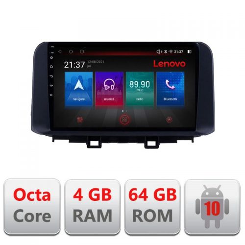 VPX Navigatie dedicata Lenovo Hyndai Kona E-1058 Octa Core Android Radio Bluetooth Internet GPS WIFI DSP Octa Core 4+64GB 4G
