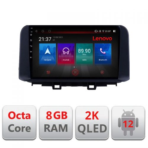 VPX Navigatie dedicata Lenovo Hyndai Kona M-1058 Octacore, 8 Gb RAM, 128 Gb Memorie, 4G, Qled 2K, DSP, Carplay AA, 360,Bluetooth