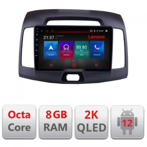 VPX Navigatie dedicata Lenovo Hyundai Elantra 2009 M-2009 Octacore, 8 Gb RAM, 128 Gb Hdd, 4G, Qled 2K, DSP, Carplay AA, 360,Bluetooth