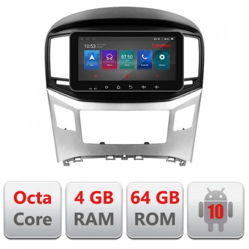 VPX Navigatie dedicata Lenovo Hyundai H1 Starex 2016- I-H1 4+64, Ecran QLED 10.33″, Octacore, 4Gb RAM, 64Gb Memorie, 4G, 360, DSP, Carplay,Bluetooth