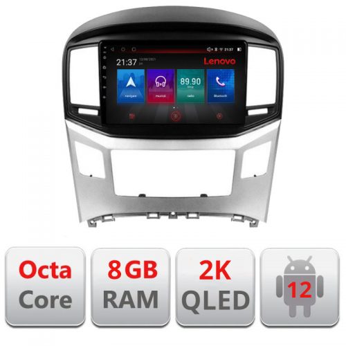 VPX Navigatie dedicata Lenovo Hyundai H1 Starex 2016- M-H1 Octacore, 8 Gb RAM, 128 Gb Hdd, 4G, Qled 2K, DSP, Carplay AA, 360,Bluetooth