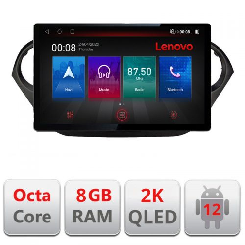 VPX Navigatie dedicata Lenovo Hyundai I10 2013-2019 N-HY38, Ecran 2K QLED 13″,Octacore,8Gb RAM,128Gb Hdd,4G,360,DSP,Carplay,Bluetooth