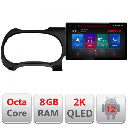 VPX Navigatie dedicata Lenovo Hyundai I10 2020 N-I10, Ecran 2K QLED 13″,Octacore,8Gb RAM,128Gb Hdd,4G,360,DSP,Carplay,Bluetooth