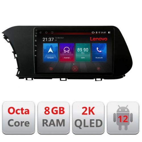 VPX Navigatie dedicata Lenovo Hyundai I20 2020- M-i20 Octacore, 8 Gb RAM, 128 Gb Memorie, 4G, Qled 2K, DSP, Carplay AA, 360,Bluetooth