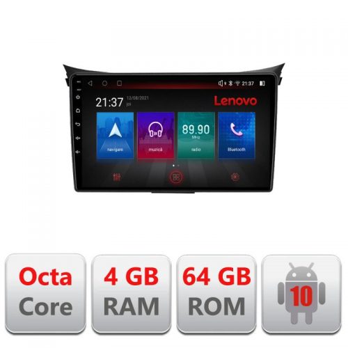 VPX Navigatie dedicata Lenovo Hyundai I30 2011-2016, Octacore, 4Gb RAM, 64Gb Hdd, 4G, Qled, 360, DSP, Carplay,Bluetooth