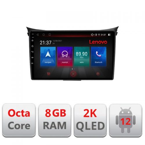 VPX Navigatie dedicata Lenovo Hyundai I30 2011-2016 Octacore, 8 Gb RAM, 128 Gb Hdd, 4G, Qled 2K, DSP, Carplay AA, 360,Bluetooth