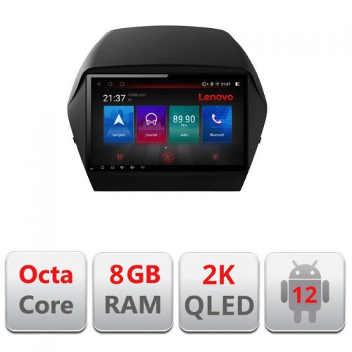 VPX Navigatie dedicata Lenovo Hyundai IX35 M-361 Octacore, 8 Gb RAM, 128 Gb Hdd, 4G, Qled 2K, DSP, Carplay AA, 360,Bluetooth