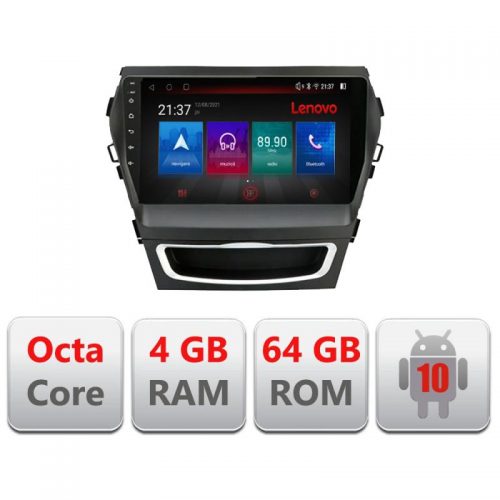 VPX Navigatie dedicata Lenovo Hyundai Santa Fe IX45 E-209, Octacore, 4Gb RAM, 64Gb Hdd, 4G, Qled, 360, DSP, Carplay,Bluetooth
