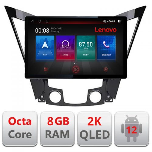 VPX Navigatie dedicata Lenovo Hyundai Sonata 2011-2015 N-259, Ecran 2K QLED 13″,Octacore,8Gb RAM,128Gb Hdd,4G,360,DSP,Carplay,Bluetooth