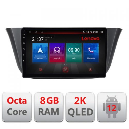 VPX Navigatie dedicata Lenovo Iveco Daily 2019- Octacore, 8 Gb RAM, 128 Gb Hdd, 4G, Qled 2K, DSP, Carplay AA, 360,Bluetooth