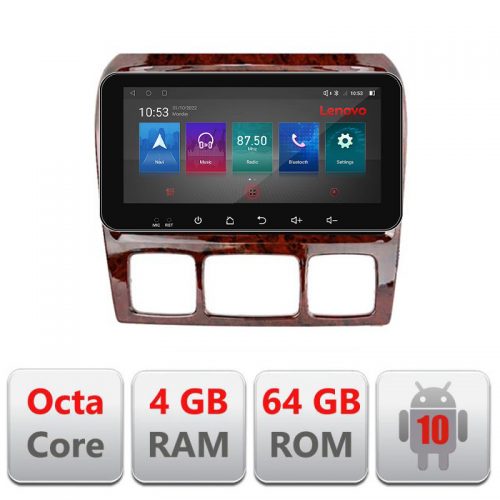 VPX Navigatie dedicata Lenovo Mercedes Clasa S 1998-2005 I-220 4+64, Ecran QLED 10.33″, Octacore, 4Gb RAM, 64Gb Memorie, 4G, 360, DSP, Carplay,Bluetooth