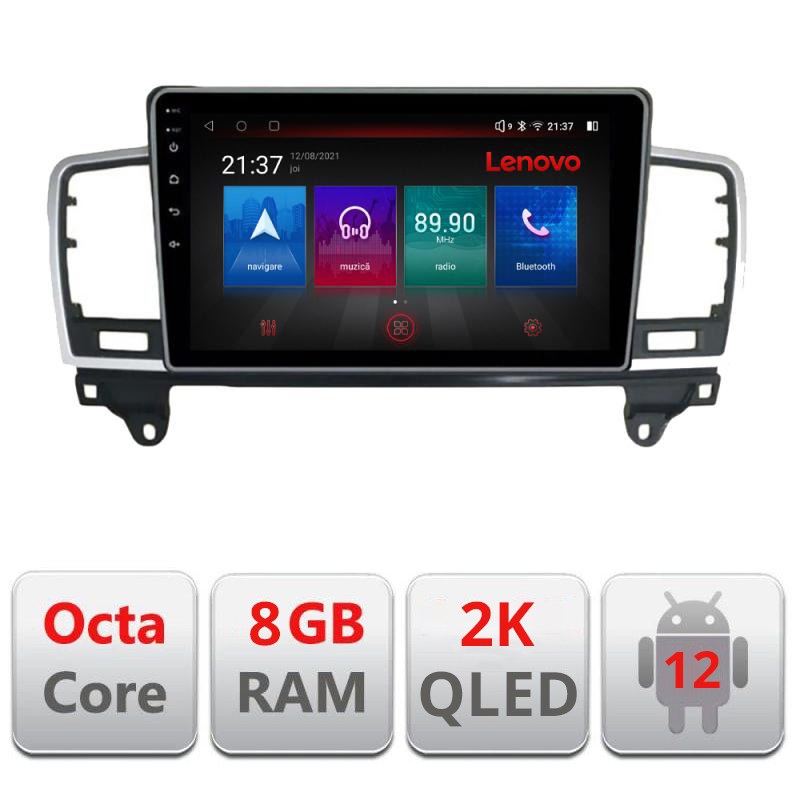 Navigatie dedicata Lenovo Mercedes ML W166 NTG4.5 M-W166 Octacore, 8 Gb RAM, 128 Gb Hdd, 4G, Qled 2K, DSP, Carplay AA, 360,Bluetooth
