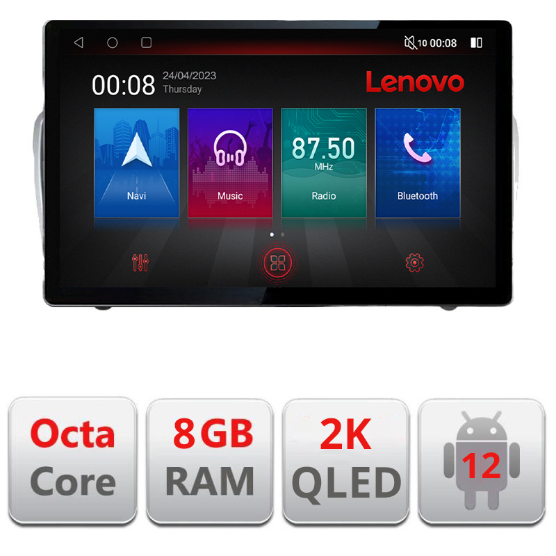 Navigatie dedicata Lenovo Mercedes ML W166 NTG4.5 N-W166, Ecran 2K QLED 13",Octacore,8Gb RAM,128Gb Hdd,4G,360,DSP,Carplay,Bluetooth