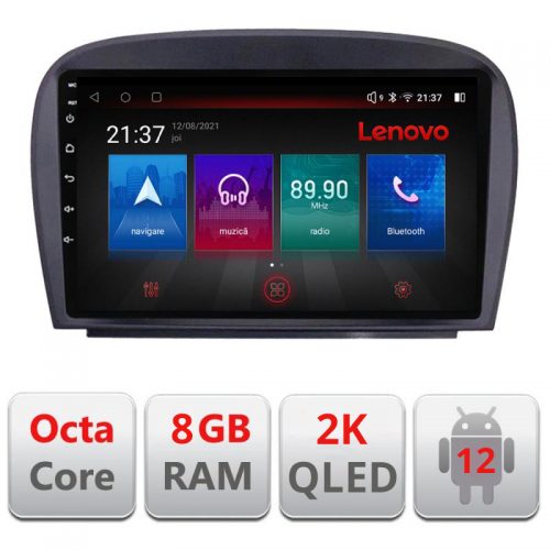 VPX Navigatie dedicata Lenovo Mercedes SL W230 2004-2011 M-W230 Octacore, 8 Gb RAM, 128 Gb Hdd, 4G, Qled 2K, DSP, Carplay AA, 360,Bluetooth