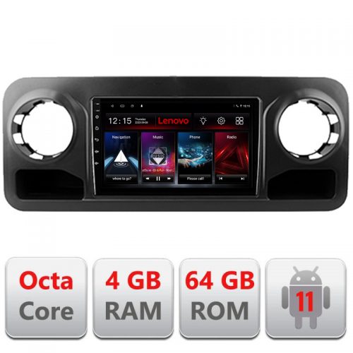 VPX Navigatie dedicata Lenovo Mercedes Sprinter 2018-, Octacore Qualcomm, 4Gb RAM, 64Gb Hdd, 4G, Qled, DSP, Carplay, Bluetooth