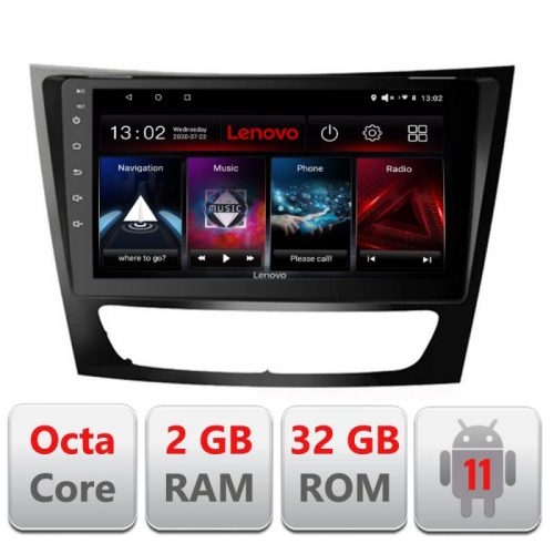 VPX Navigatie dedicata Lenovo Mercedes W211 W219 D-090, Octacore Qualcomm, 2Gb RAM, 32Gb Hdd, 4G, Qled, DSP, Carplay, Bluetooth