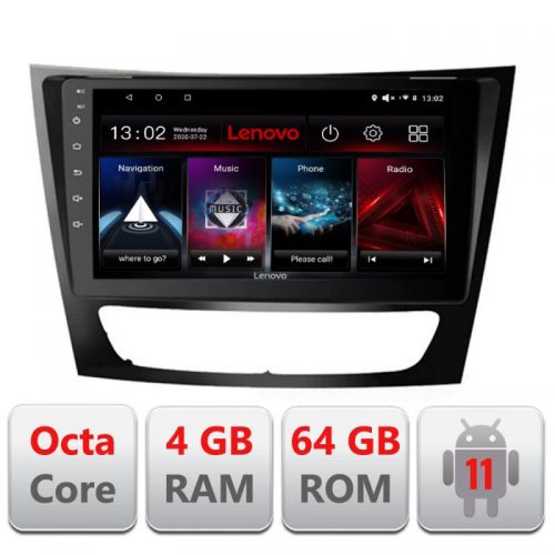 VPX Navigatie dedicata Lenovo Mercedes W211 W219 L-090, Octacore Qualcomm, 4Gb RAM, 64Gb Hdd, 4G, Qled, DSP, Carplay, Bluetooth