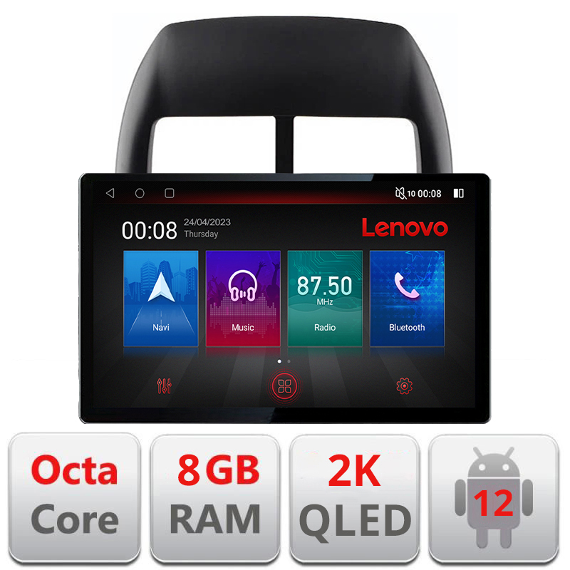 Navigatie dedicata Lenovo Mistubishi ASX N-026, Ecran 2K QLED 13",Octacore,8Gb RAM,128Gb Hdd,4G,360,DSP,Carplay,Bluetooth