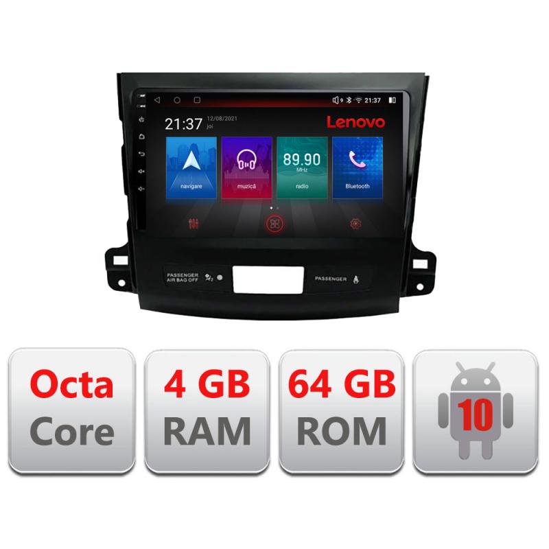Navigatie dedicata Lenovo Mitsubishi Outlander 2010 E-056, Octacore, 4Gb RAM, 64Gb Hdd, 4G, Qled, 360, DSP, Carplay,Bluetooth