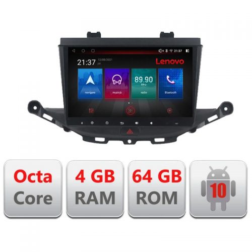 VPX Navigatie dedicata Lenovo Opel Astra K E-ASTRAK, Octacore, 4Gb RAM, 64Gb Hdd, 4G, Qled, 360, DSP, Carplay,Bluetooth