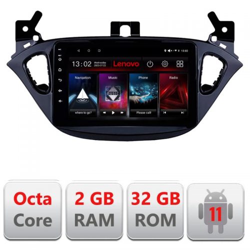 VPX Navigatie dedicata Lenovo Opel Corsa 2013-2016 D-corsa, Octacore Qualcomm, 2Gb RAM, 32Gb Hdd, 4G, Qled, DSP, Carplay, Bluetooth