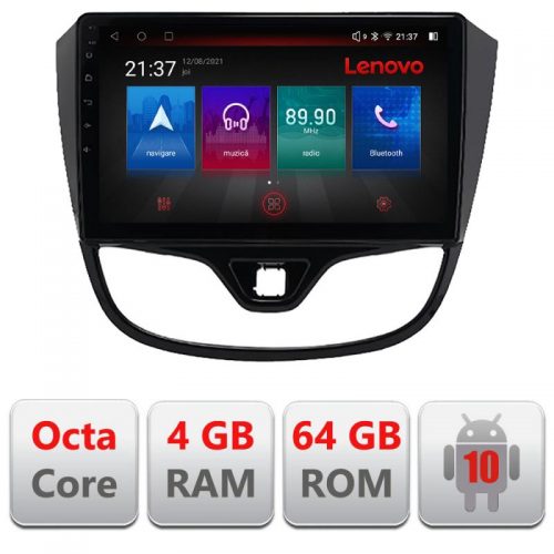 VPX Navigatie dedicata Lenovo Opel Karl 2017- E-karl, Octacore, 4Gb RAM, 64Gb Memorie, 4G, Qled, 360, DSP, Carplay,Bluetooth