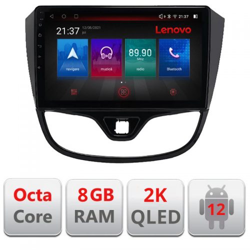 VPX Navigatie dedicata Lenovo Opel Karl 2017- M-karl Octacore, 8 Gb RAM, 128 Gb Memorie, 4G, Qled 2K, DSP, Carplay AA, 360,Bluetooth