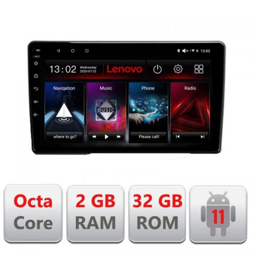VPX Navigatie dedicata Lenovo Peugeot 308 2013-2018 D-308, Octacore Qualcomm, 2Gb RAM, 32Gb Hdd, 4G, Qled, DSP, Carplay, Bluetooth