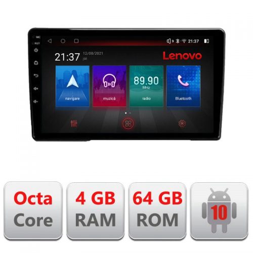 VPX Navigatie dedicata Lenovo Peugeot 308 2013-2018 E-308, Octacore, 4Gb RAM, 64Gb Hdd, 4G, Qled, 360, DSP, Carplay,Bluetooth