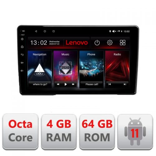 VPX Navigatie dedicata Lenovo Peugeot 308 2013-2018 L-308, Octacore Qualcomm, 4Gb RAM, 64Gb Hdd, 4G, Qled, DSP, Carplay, Bluetooth