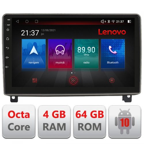VPX Navigatie dedicata Lenovo Peugeot 407 2004-2011 Lenovo 4+64 GB Octa Core LTE , Octacore, 4Gb RAM, 64Gb Hdd, 4G, Qled, 360, DSP, Carplay,Bluetooth