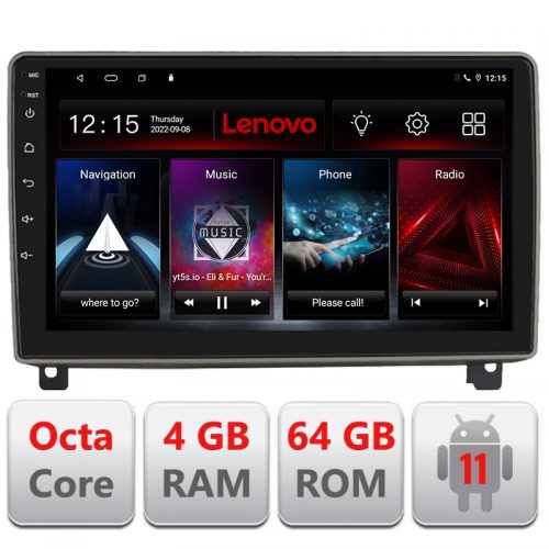VPX Navigatie dedicata Lenovo Peugeot 407 2004-2011, Octacore Qualcomm, 4Gb RAM, 64Gb Hdd, 4G, Qled, DSP, Carplay, Bluetooth