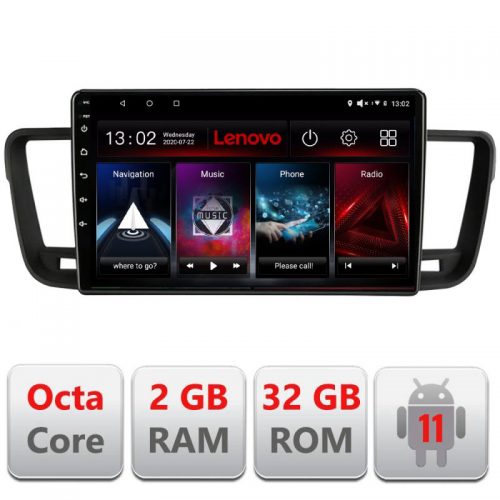 VPX Navigatie dedicata Lenovo Peugeot 508 D-5637, Octacore Qualcomm, 2Gb RAM, 32Gb Hdd, 4G, Qled, DSP, Carplay, Bluetooth