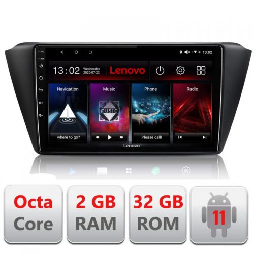 VPX Navigatie dedicata Lenovo Skoda Fabia 2015- D-541, Octacore Qualcomm, 2Gb RAM, 32Gb Hdd, 4G, Qled, DSP, Carplay, Bluetooth