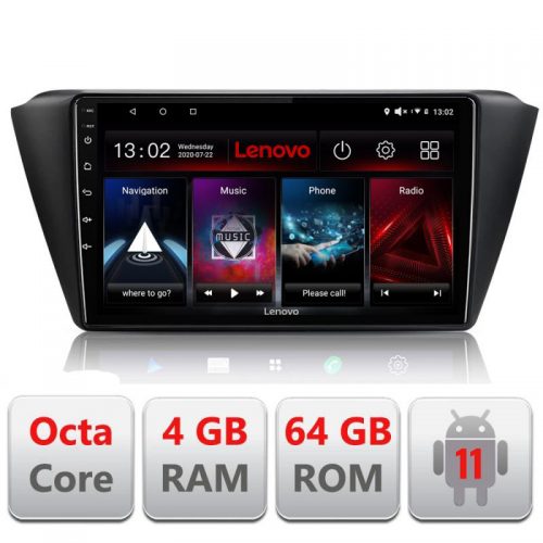 VPX Navigatie dedicata Lenovo Skoda Fabia 2015- L-541, Octacore Qualcomm, 4Gb RAM, 64Gb Hdd, 4G, Qled, DSP, Carplay, Bluetooth