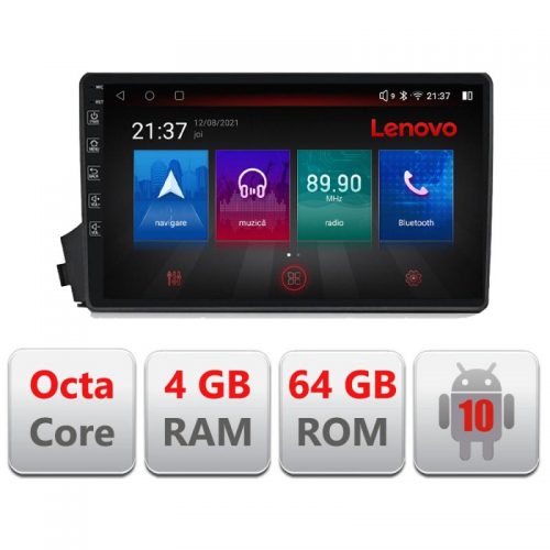 VPX Navigatie dedicata Lenovo Ssangyong Kyron Actyon E-158, Octacore, 4Gb RAM, 64Gb Hdd, 4G, Qled, 360, DSP, Carplay,Bluetooth