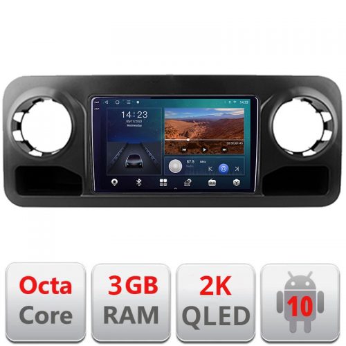 VPX Navigatie dedicata Mercedes Sprinter 2018- Android Ecran 2K QLED octa core 3+32 carplay android auto KIT-sprinter+-E310V3-2K