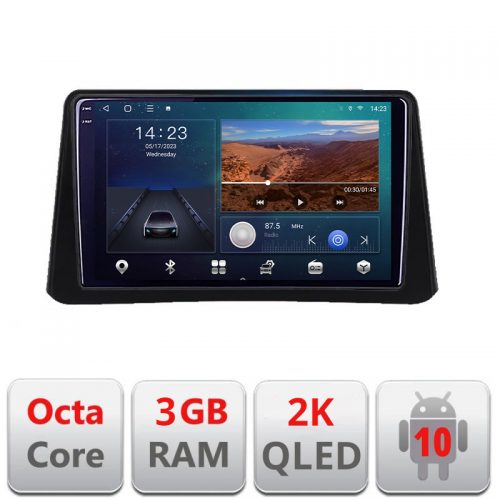 VPX Navigatie dedicata Opel Mokka 2012-2016 B-MOKKA1 Android Ecran 2K QLED octa core 3+32 carplay android auto KIT-MOKKA1+-E309V3-2K