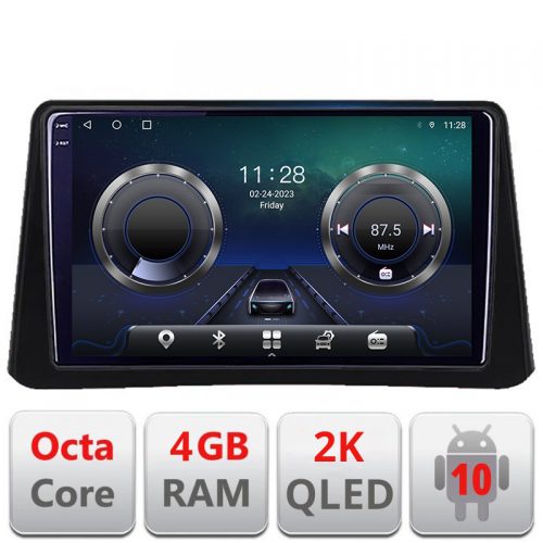 VPX Navigatie dedicata Opel Mokka 2012-2016 C-MOKKA1 Android Octa Core Ecran 2K QLED GPS 4G 4+32GB 360 KIT-mokka1+-E409-2K