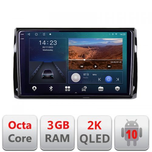 VPX Navigatie dedicata Skoda Kodiaq B-KODIAQ Android Ecran 2K QLED octa core 3+32 carplay android auto KIT-KODIAQ+-E310V3-2K