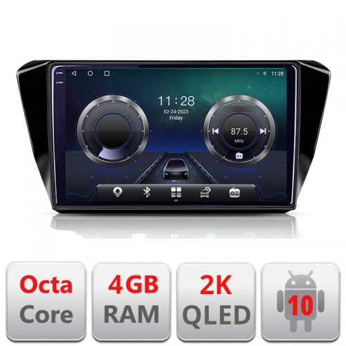 VPX Navigatie dedicata Skoda Superb 3 2015- C-932 Android Octa Core Ecran 2K QLED GPS 4G 4+32GB 360 KIT-932+-E410-2K