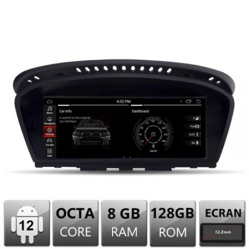VPX Navigatie dedicata BMW Seria 3 E90 2006-2012 cu ecran CIC Android ecran 12.3″ 8+128 4G BT