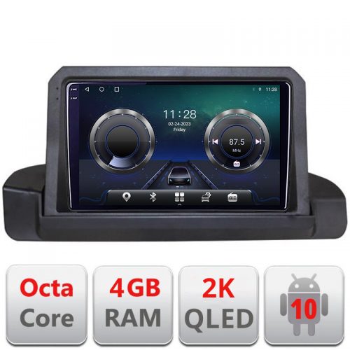 VPX Navigatie dedicata BMW Seria 3 E90 fara ecran de fabrica Android Octa Core Ecran 2K QLED GPS 4G 4+32GB 360 KIT-e90+EDT-E409-2K
