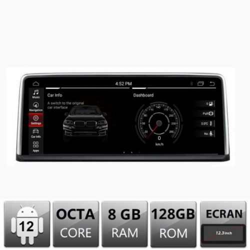 VPX Navigatie dedicata BMW X5 X6 E70 E71 2009-2012 cu ecran CIC Android ecran 12.3″ 8+128 4G BT