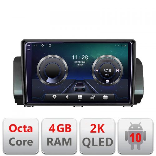 VPX Navigatie dedicata Dacia Logan Sandero Jogger LOGAN-2022 Android Octa Core Ecran 2K QLED GPS 4G 4+32GB 360 KIT-LOGAN-2022+EDT-E409-2K